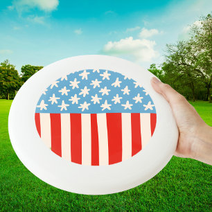 Red White & Blue Stars & Stripes Family Barbecue Wham-O Frisbee