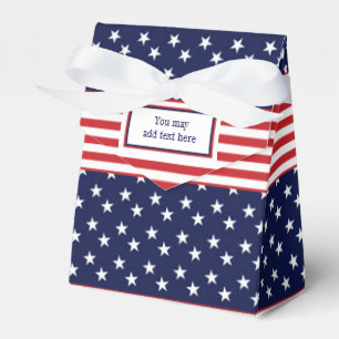 Red White Blue Stars & Stripes Party Favor Boxes