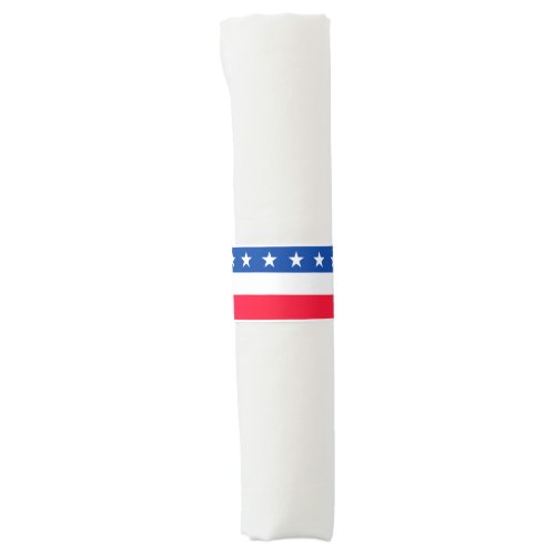 Red White Blue Stars Stripes Patriotic Napkin Bands