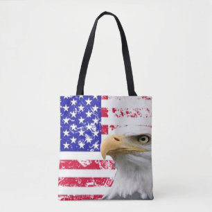 Red, White, Blue Stars & Stripes USA Flag, Patriot Tote Bag