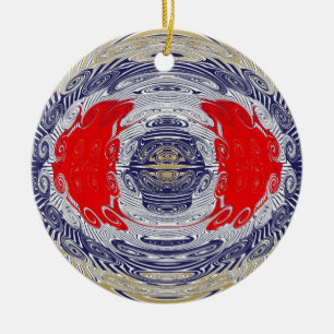Red-White-Blue Stretch Memorial Ornament