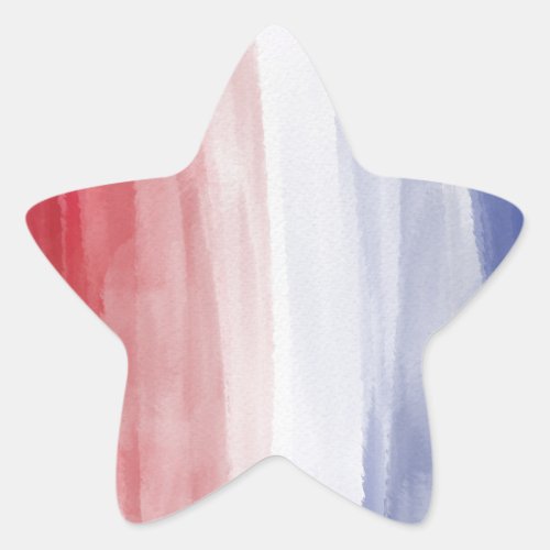 Red White Blue Stripe Star Sticker