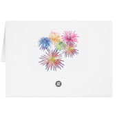 Red, White Blue Striped Happy 4th of July Card (Back Horizontal)