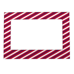 Red, White & Blue Striped Magnetic Frame