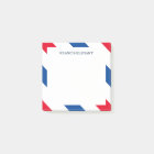 Red White Blue Striped Personalized Post It Notes