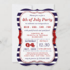 Red, White & Blue Stripes 4th Of July Party