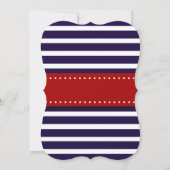Red, White & Blue Stripes 4th Of July Party Invitation (Back)