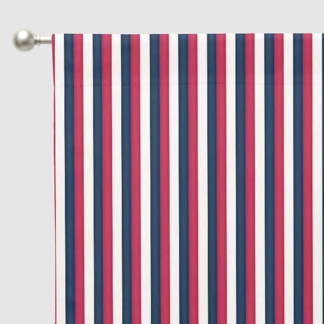 Red White & Blue Stripes Blackout Curtains (Pocket)