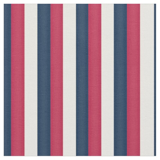 Red White & Blue Stripes Fabric