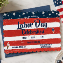 Red, White & Blue Stripes Labor day Party