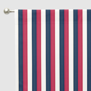 Red White & Blue Stripes (larger scale) 63" Blackout Curtains