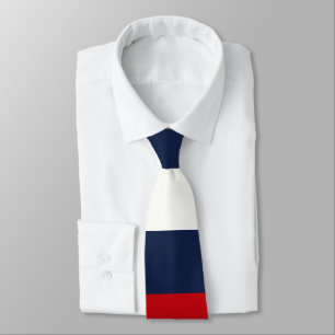 Red White Blue Stripes Neck Tie