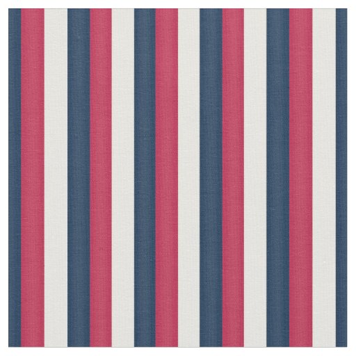 Red White & Blue Stripes (small scale) Fabric