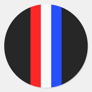 Red White Blue Stripes Tri-Bar Sticker