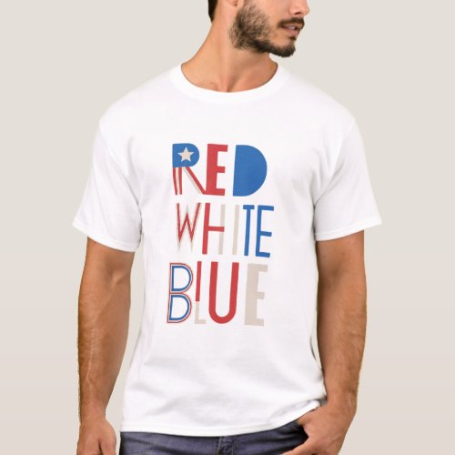 RED WHITE BLUE T_Shirt