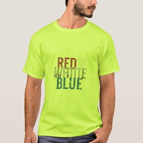 Red white blue T_Shirt