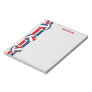 red white blue team colors volleyball coach custom notepad