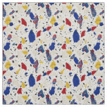 Red White &amp; Blue Terrazzo Tile Pattern Fabric