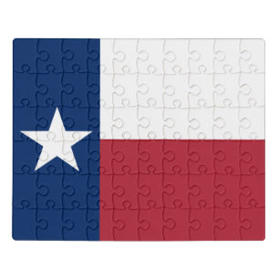 Red White Blue Texas Flag Jigsaw Puzzle