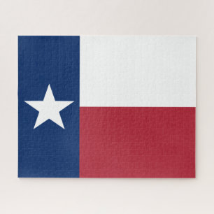 Red White Blue Texas Flag Jigsaw Puzzle