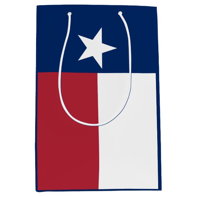 Red White Blue Texas Flag Medium Gift Bag (Front)