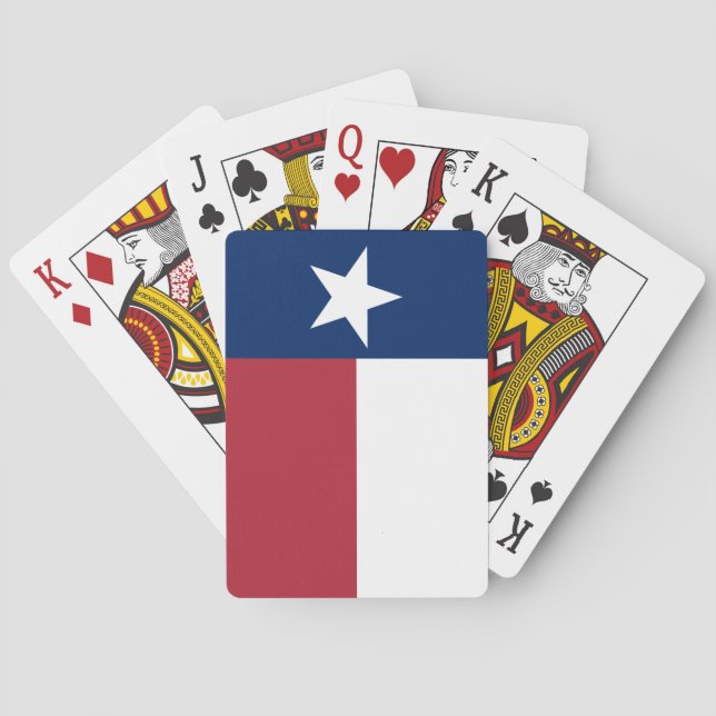 Red White Blue Texas Flag Poker Cards (Back)