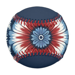 Red, White & Blue Tie-dye Baseball