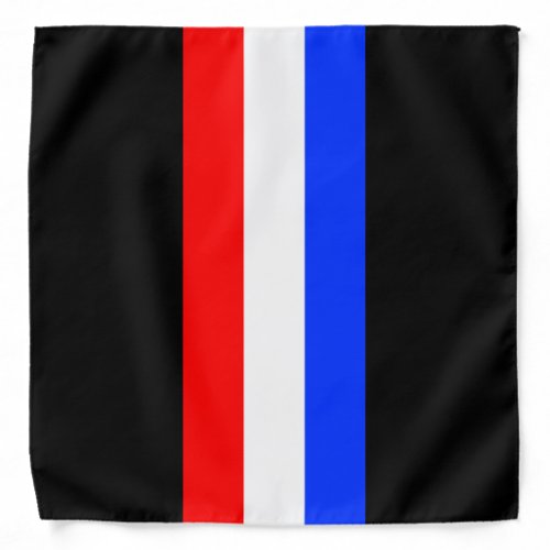 Red White Blue Tri Bar Racing Stripes Bandana