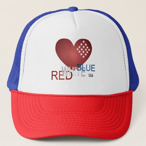 Red White Blue  Trucker Hat