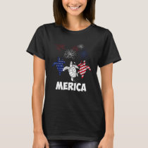 Red White Blue Turtle Merica USA Flag 4th Of July T-Shirt