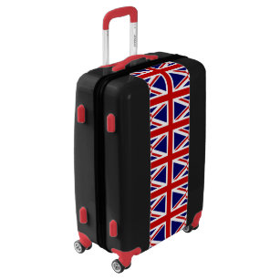 Red White Blue Union Jack British Flag Luggage