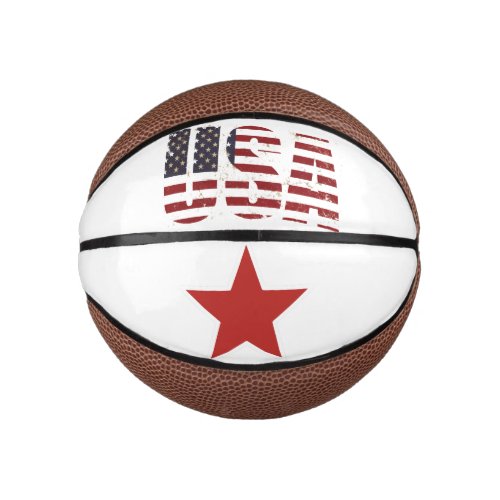 Red White  BlueUSA 4th of July Mini Basketball