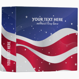 Red White & Blue-USA Flag Stars And Stripes 2 Binder