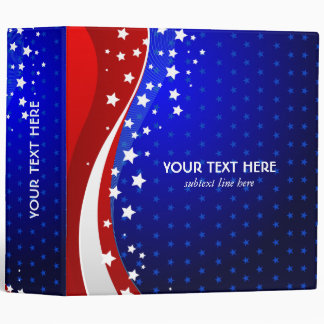 Red White & Blue - USA Flag Stars And Stripes 3 Ring Binder