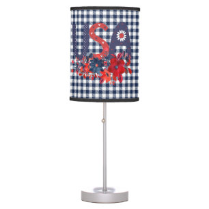 Red White & Blue USA Patriotic Bouquet Table Lamp