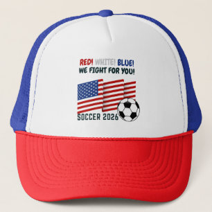 Red White Blue – USA Soccer Fan 2026 cap