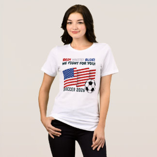 Red White Blue – USA Soccer Fan 2026 T-Shirt Tri-Blend Shirt