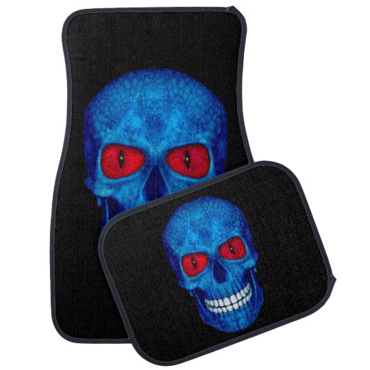 Red White Blue Usa Zombie Skull Car Mats Zazzle Com