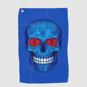 Red White Blue USA Zombie Skull Golf Towels