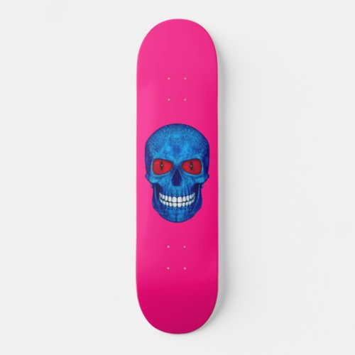 Red White Blue USA Zombie Skull Pink Skateboard
