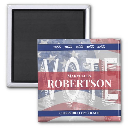 Red White  Blue Vote Political Election Magnet