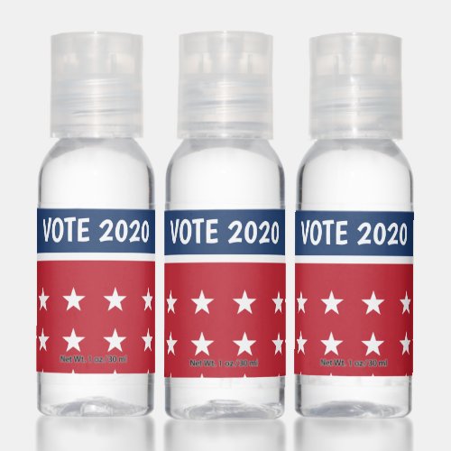 Red White  Blue VOTE Political Travel Bottle Set Hand Sanitizer