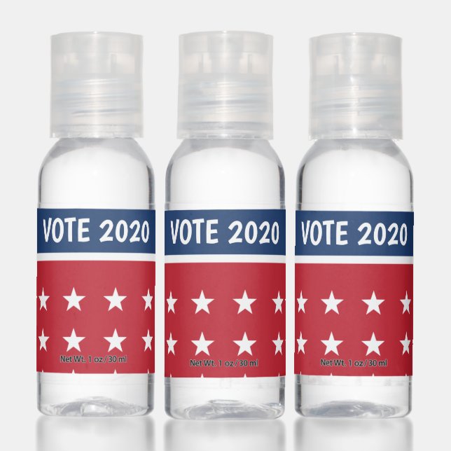 Red White & Blue VOTE Political Travel Bottle Set Hand Sanitizer (Set)