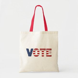 Red, White, Blue Vote  Tote Bag