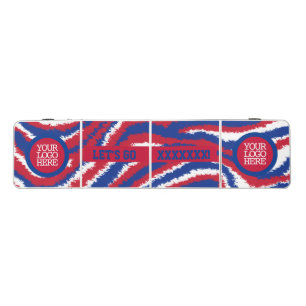 Red White Blue Wave Sports Team Beer Pong Table