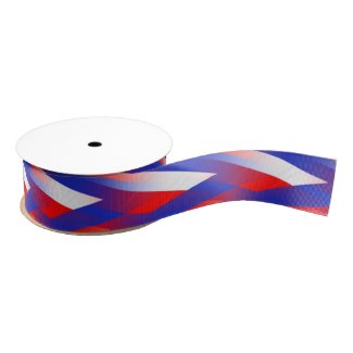 Red,White, Blue Weave Grosgrain Ribbon