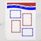 Red White & Blue with Frames & Stars (Front/Back)