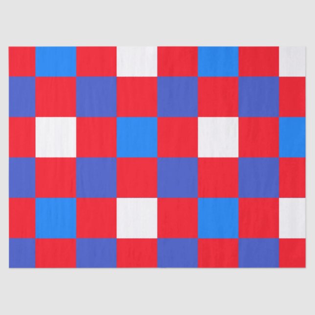 Red, White & Bold – Patriotic 4th of July  Tissue Paper (Front)