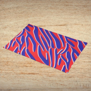 Red, White & Bold   Patriotic Tiger Stripe Cloth Placemat