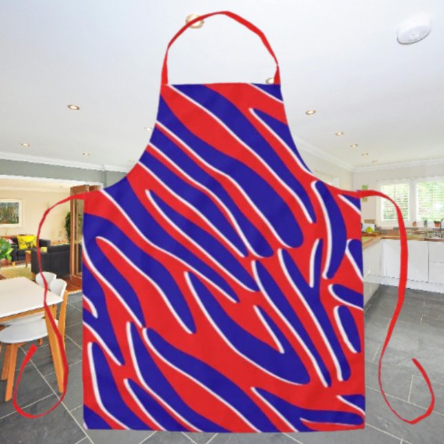 Red, White & Bold | Tiger Stripe Apron (Creator Uploaded)